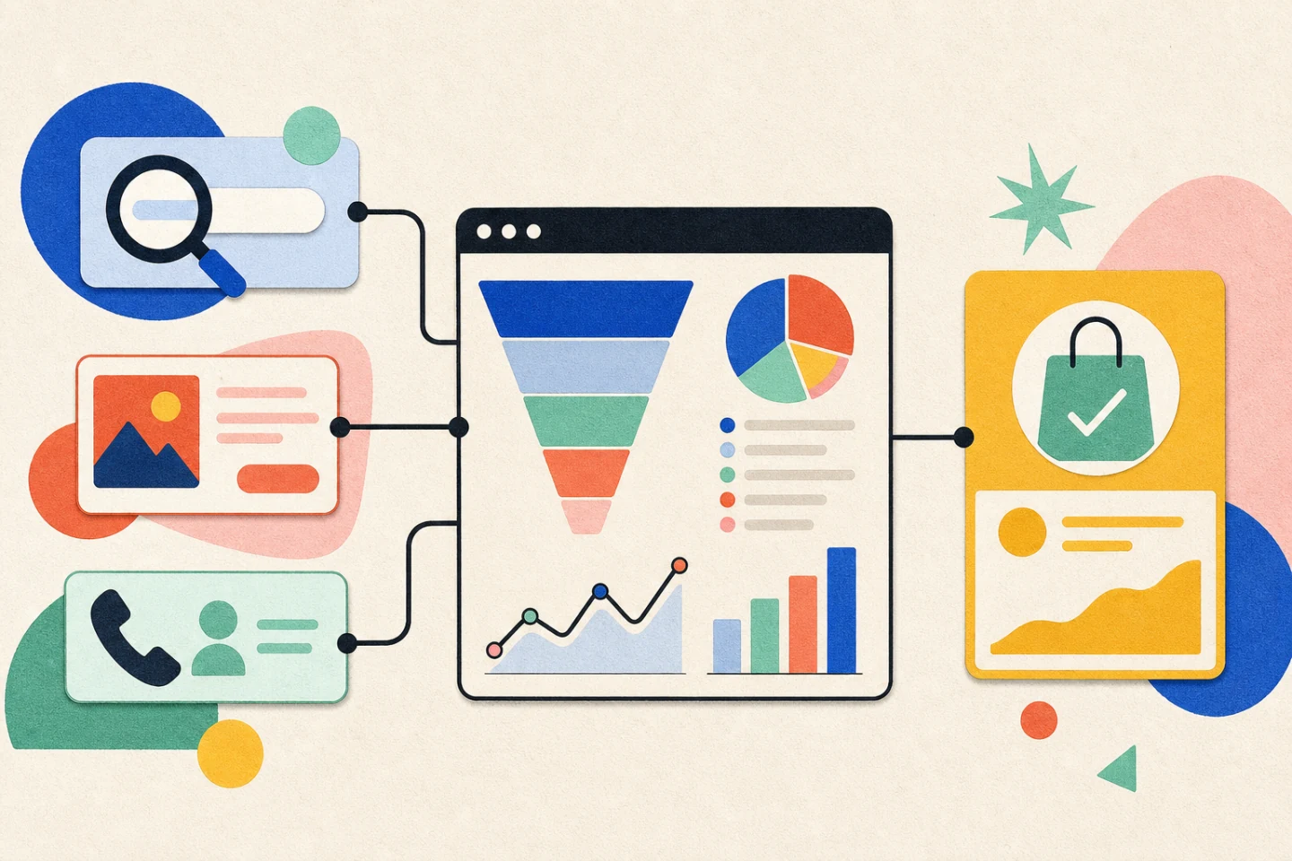 Сквозная аналитика объединяет рекламные каналы, сайт, CRM и данные о продажах