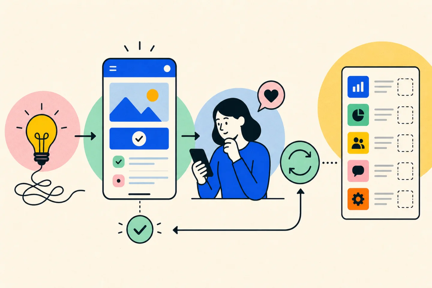 MVP продукта проходит цикл гипотезы, выпуска, измерения и улучшения